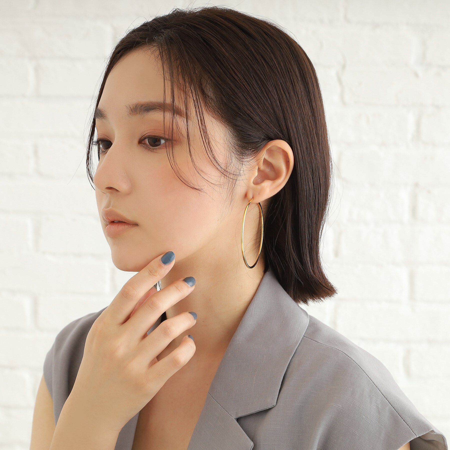 COCOSHNIK ONKITSCH「シルバー ソリッドフープピアスXXL GP」|ピアス|