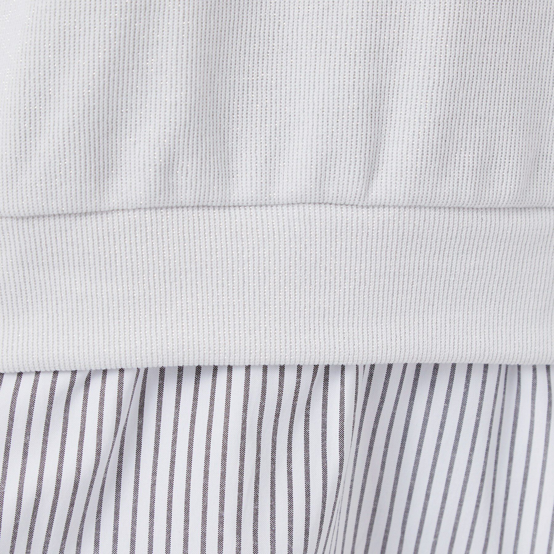 SHOO･LA･RUE「【S-LL/洗濯機可/体型カバー】インせず着られる レイヤード風 ラメ入りトップス」|Tシャツ・カットソー|