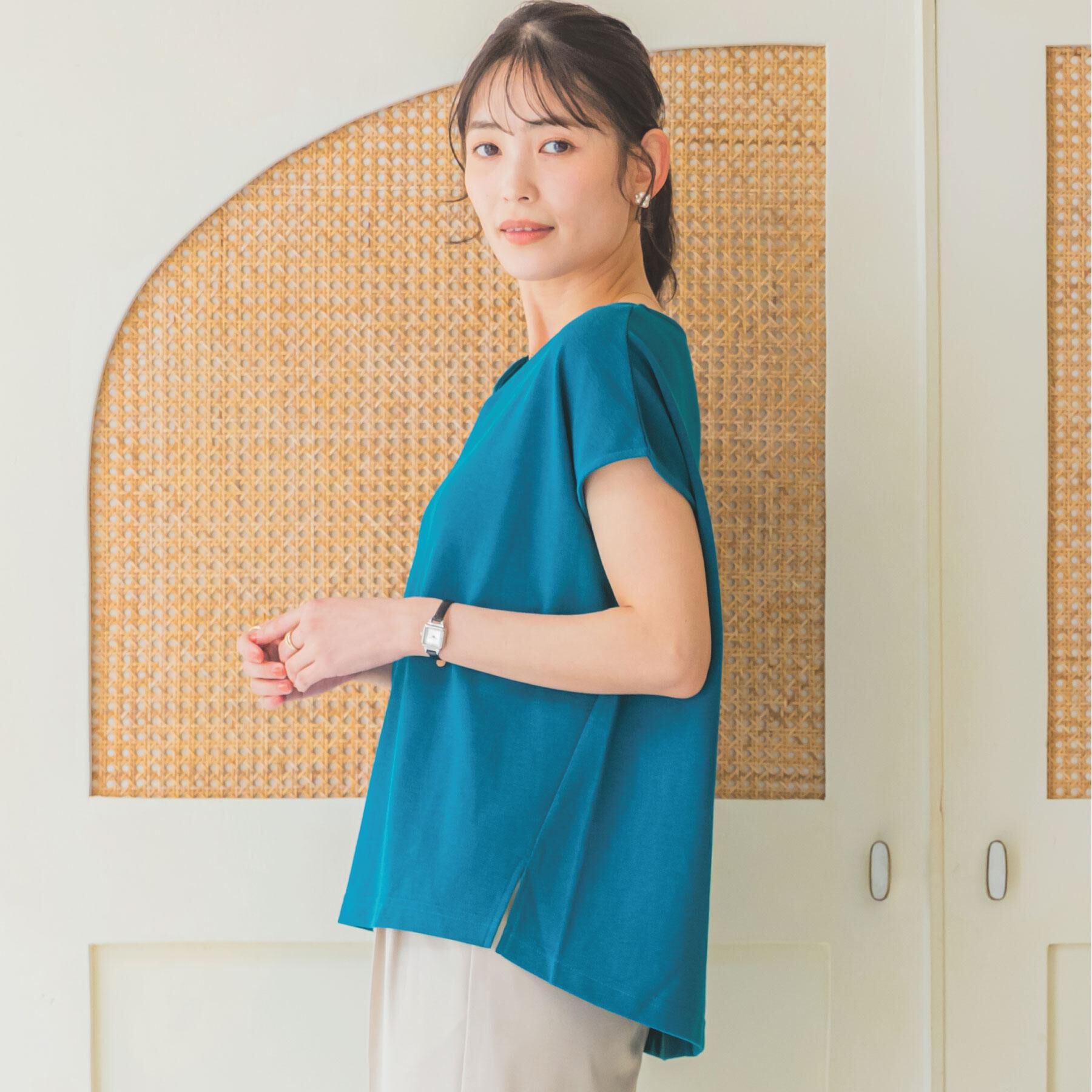 ITS&rsquo;DEMO「【冷感／速乾】Vネックカットプルオーバー」|Tシャツ・カットソー|