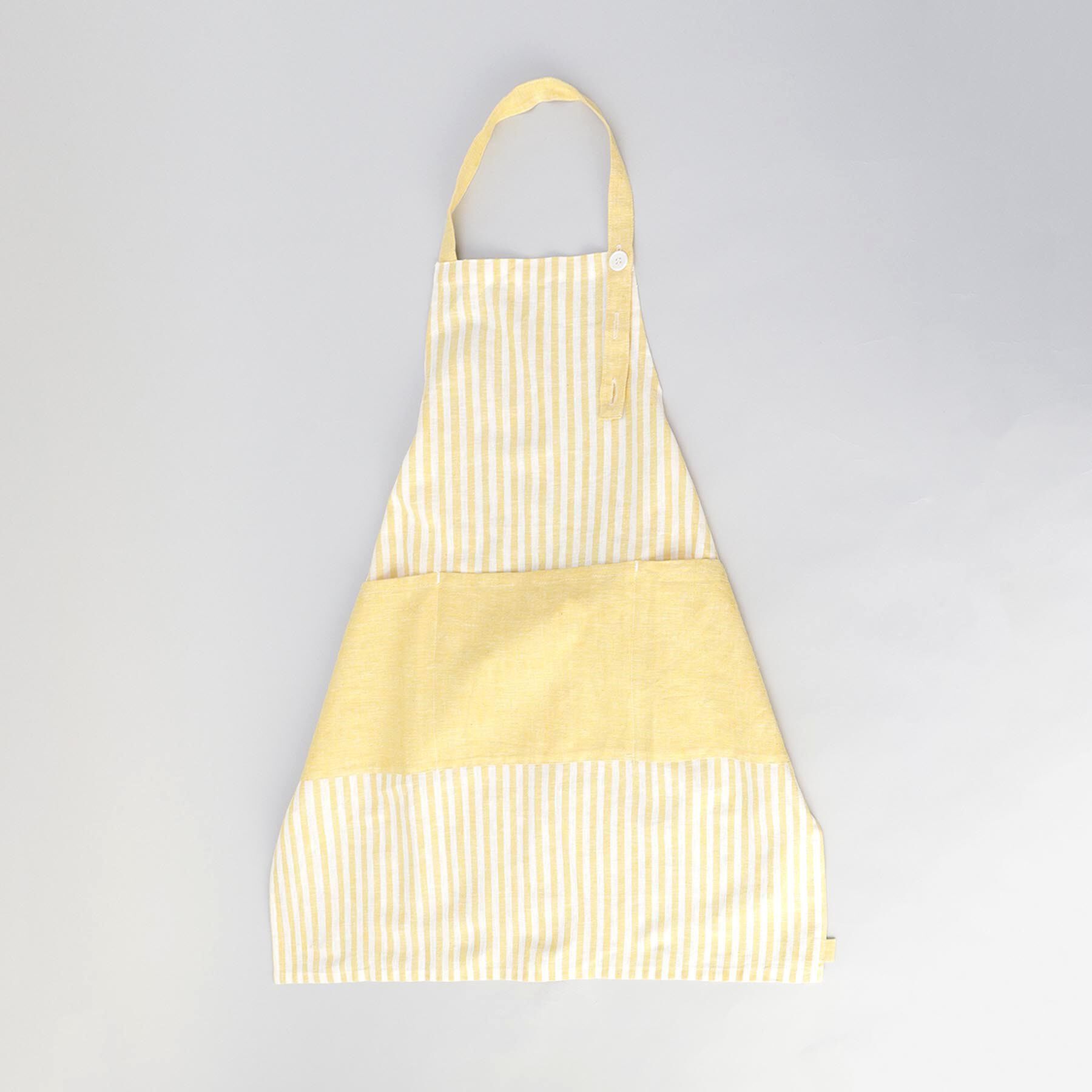 212 KITCHEN STORE「ブロックストライプ リネンコットン キッズエプロン・三角巾セット LM ＜212Kオリジナル＞」|食器・キッチングッズ|