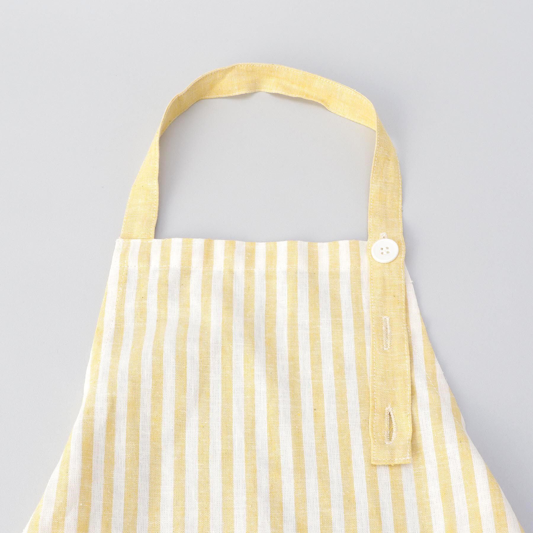 212 KITCHEN STORE「ブロックストライプ リネンコットン キッズエプロン・三角巾セット LM ＜212Kオリジナル＞」|食器・キッチングッズ|