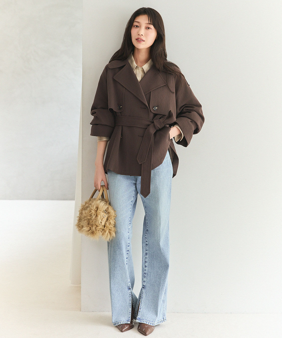COCO DEAL「《COCO DEAL/Wrangler》スラックスライクデニムパンツ」|デニム|