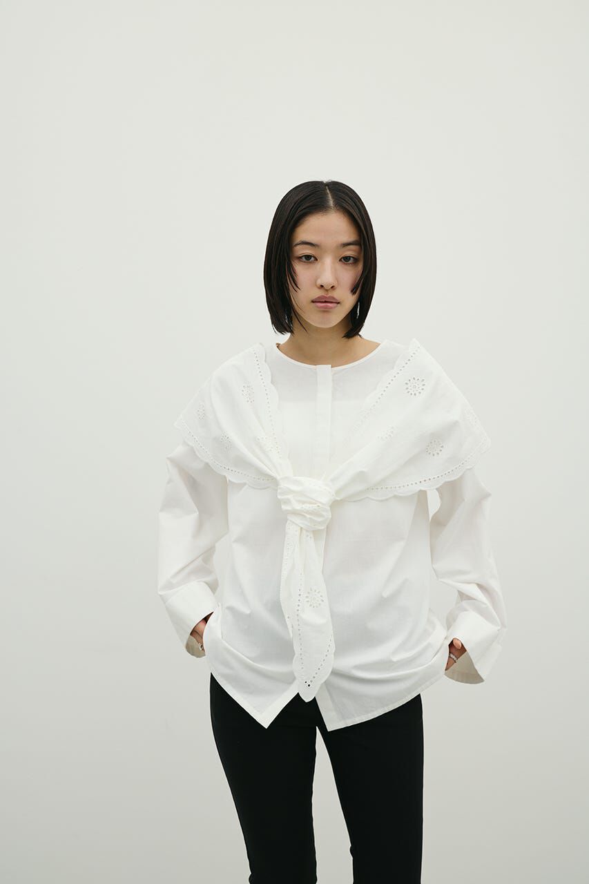 STYLEMIXER「カットワークカラーブラウス」|Tシャツ・カットソー|