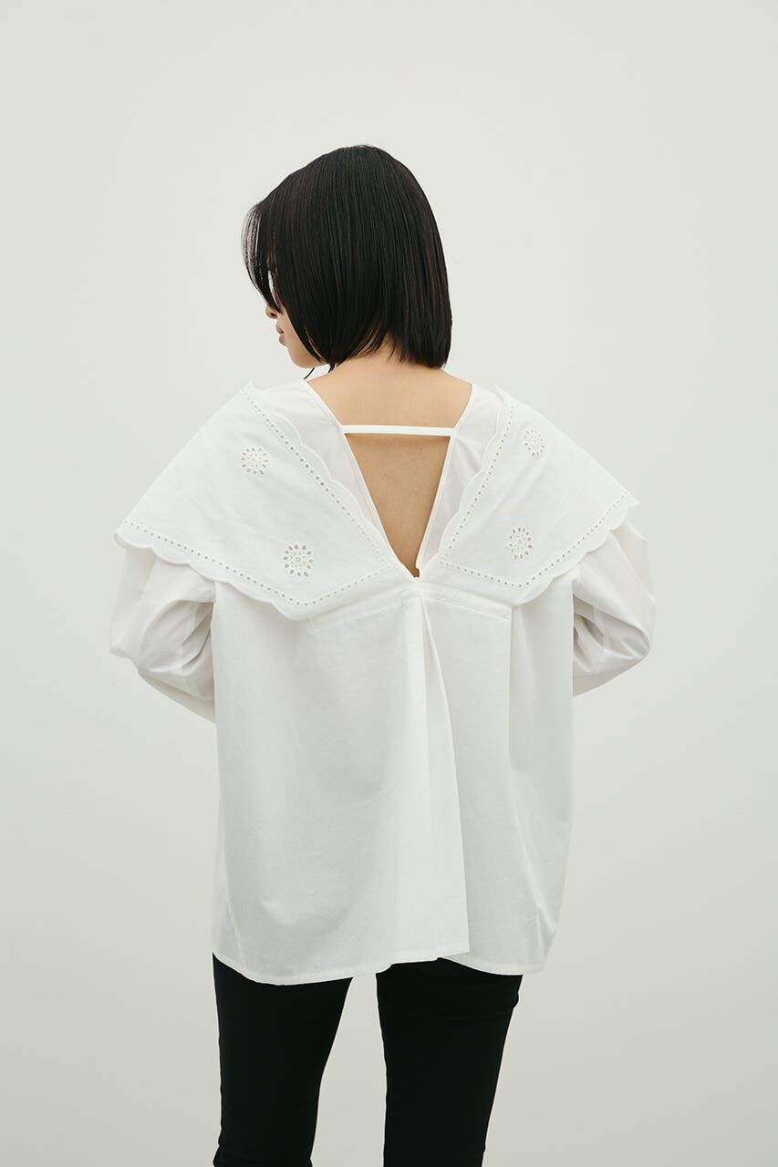 STYLEMIXER「カットワークカラーブラウス」|Tシャツ・カットソー|