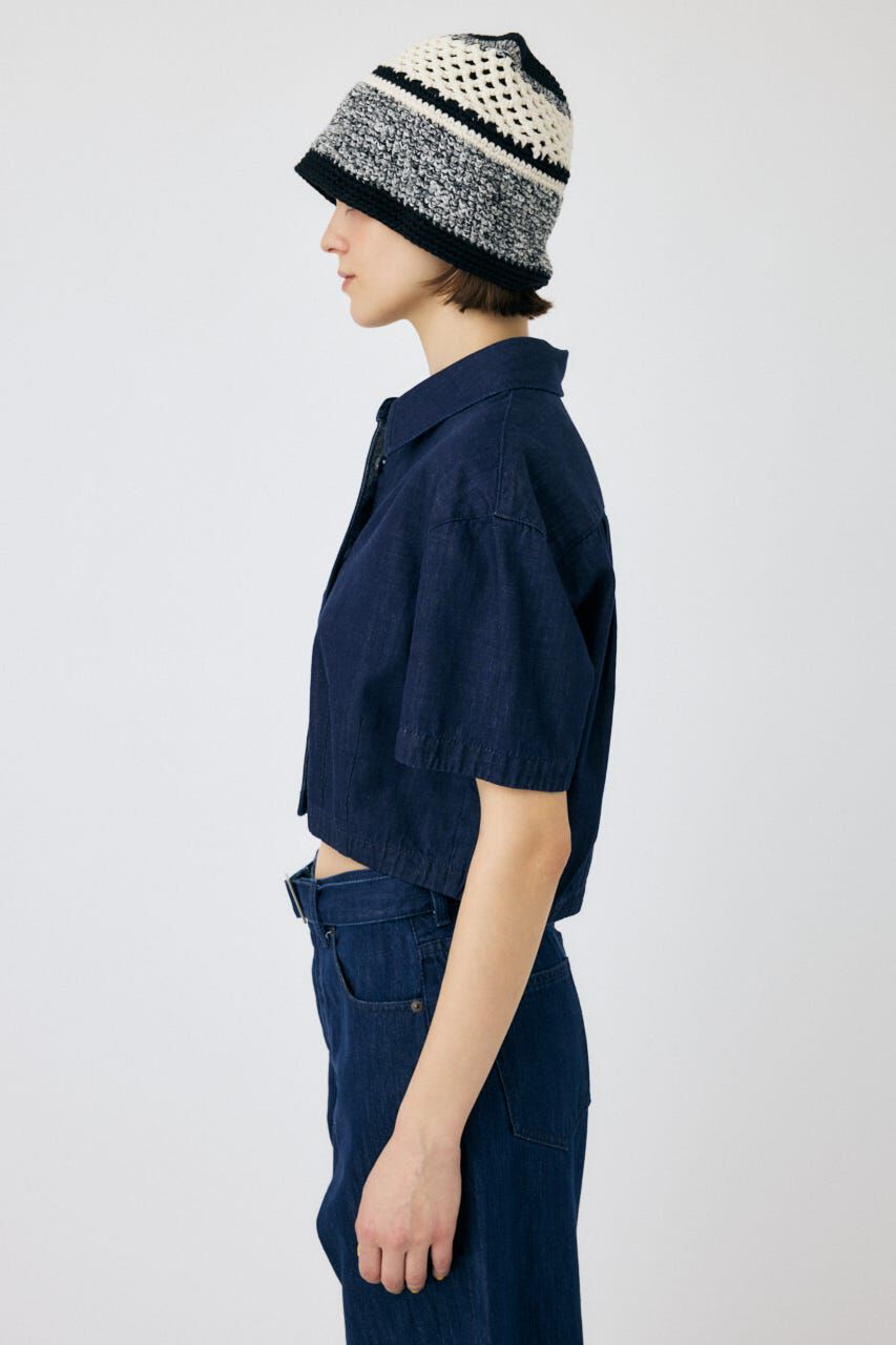 MOUSSY「DENIM CROP シャツ」|シャツ・ブラウス|