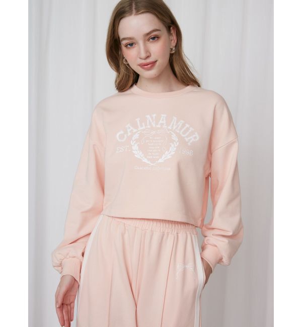 CALNAMUR「サイドラインリボンプリントスウェットパンツ」|その他|