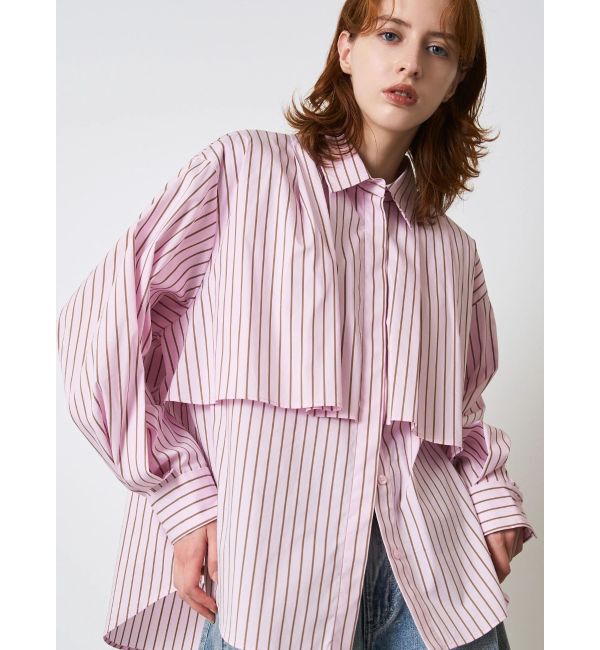 ELENDEEK「STRIPE LAYERED SH」|シャツ・ブラウス|