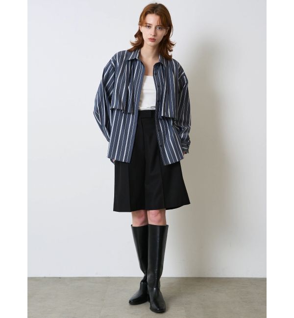 ELENDEEK「STRIPE LAYERED SH」|シャツ・ブラウス|