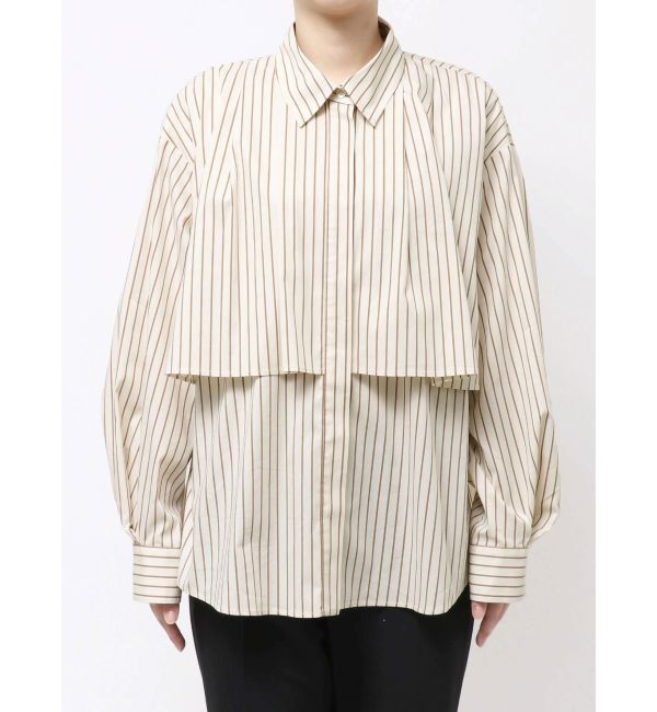 ELENDEEK「STRIPE LAYERED SH」|シャツ・ブラウス|