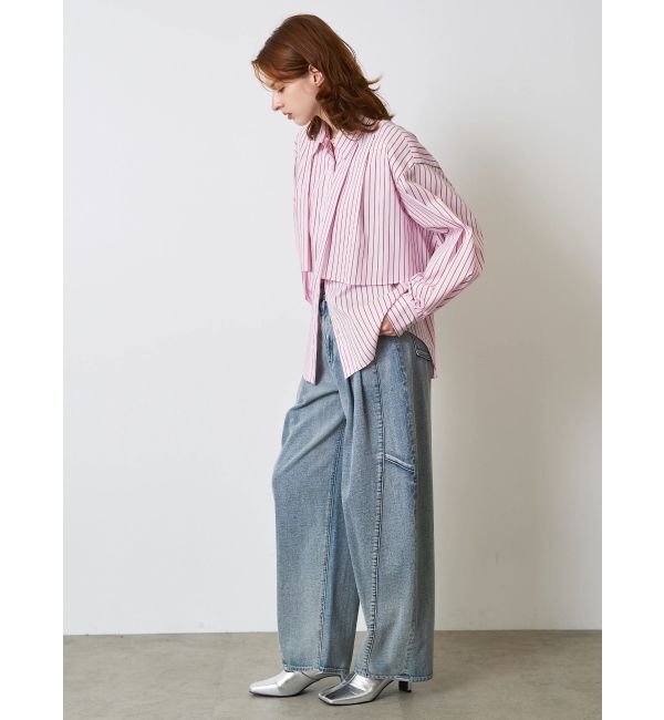 ELENDEEK「STRIPE LAYERED SH」|シャツ・ブラウス|