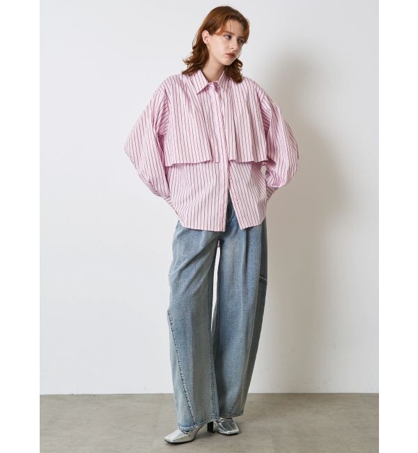 ELENDEEK「STRIPE LAYERED SH」|シャツ・ブラウス|