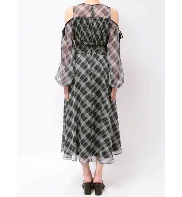 MERCURYDUO「チェックシャーリングワンピース」|ワンピース|