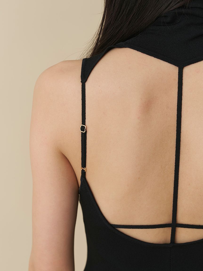 SNIDEL「バックオープンデザインロングニットワンピース」|ワンピース|