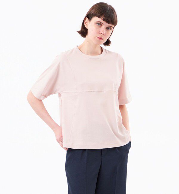 MACKINTOSH PHILOSOPHY「【CRANWELL SHIRTS(クランウェルシャツ)】ハイゲージコットンジャージ製」|Tシャツ・カットソー|ピンク