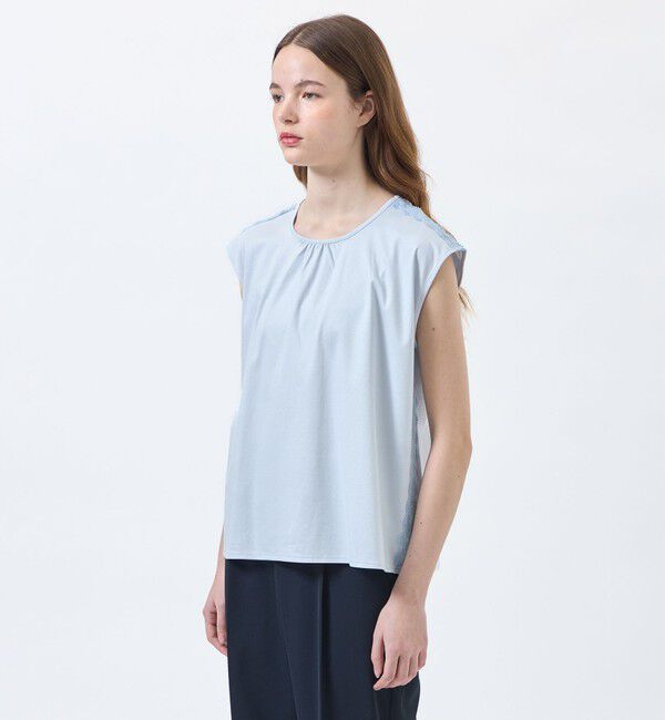 MACKINTOSH PHILOSOPHY「レースコンビフレンチスリーブカットソー」|Tシャツ・カットソー|