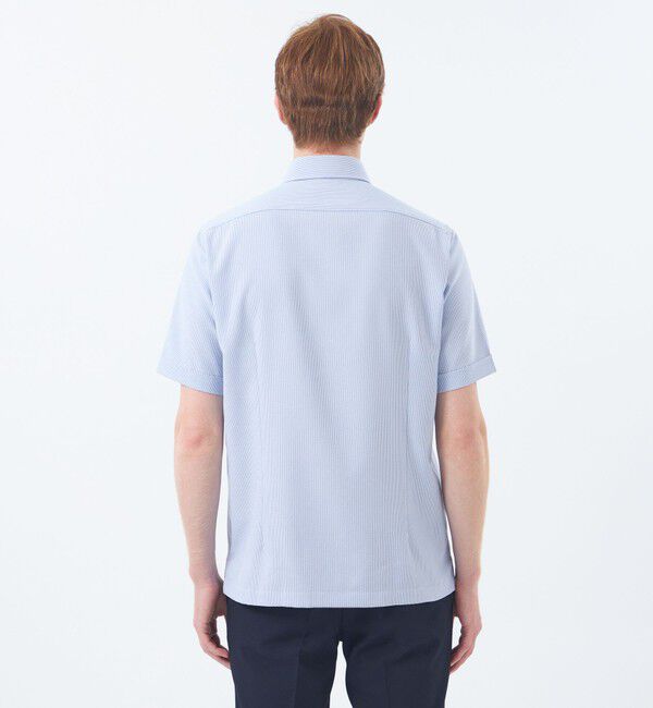 MACKINTOSH PHILOSOPHY「トロッター スクエアカッタウェイシャツ ナローサッカーストライプ」|シャツ・ブラウス|