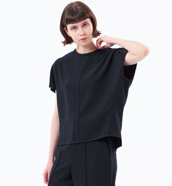 MACKINTOSH PHILOSOPHY「バックサテンドルマンブラウス」|シャツ・ブラウス|ネイビー