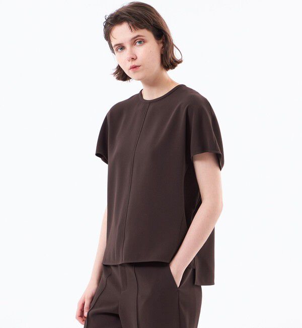 MACKINTOSH PHILOSOPHY「バックサテンドルマンブラウス」|シャツ・ブラウス|ブラウン