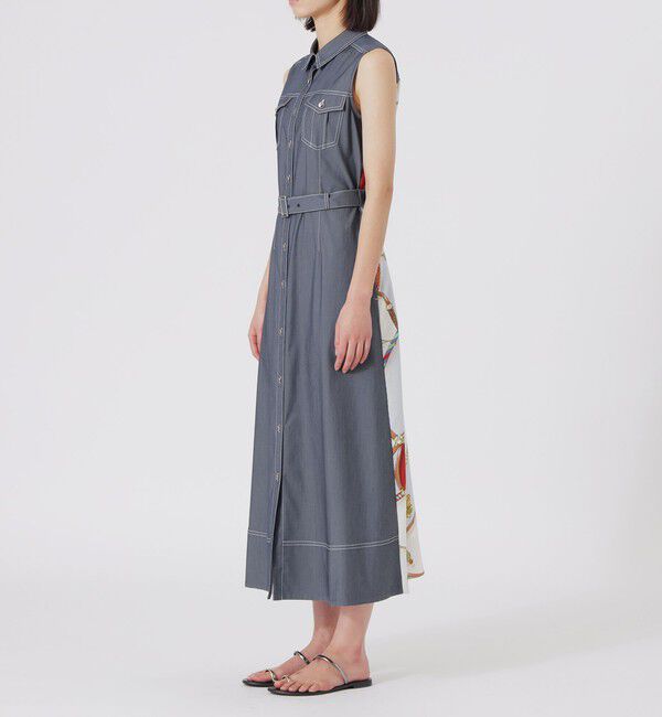  「バックスカーフノースリーブワンピース」|ワンピース|