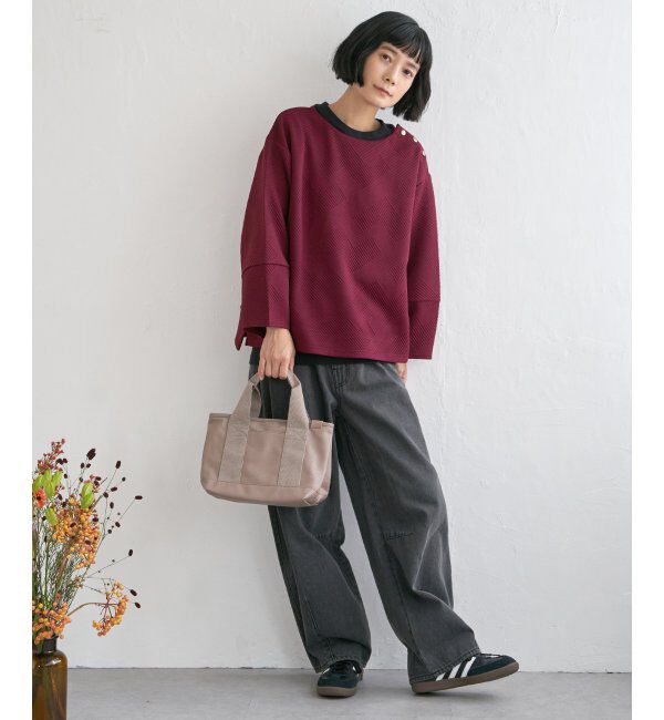 Lbc with Life「幾何学ジャカード袖パフプルオーバー」|その他|