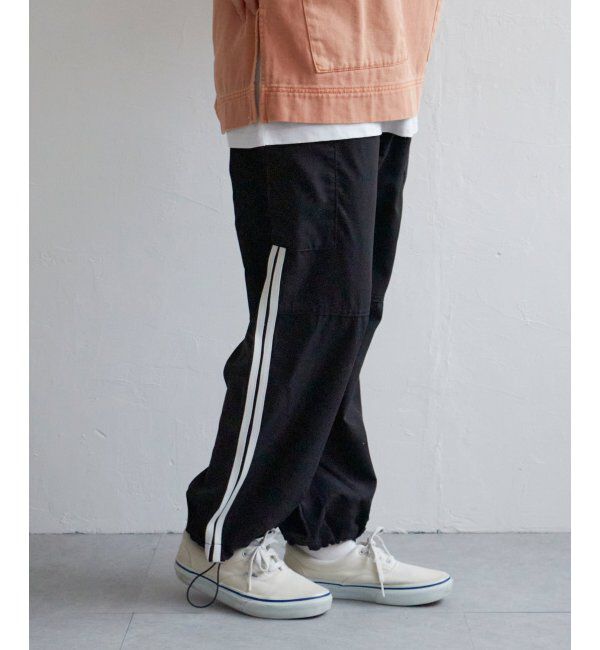 VENCE share style「ポプリンライン入りカーゴパンツ」|デニム|