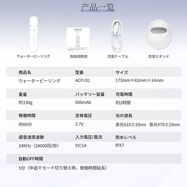  「ANLAN ロイヤル ウォーターピーリング ホワイト (130g（約173&times;42&times;14mm）)」|コスメ雑貨|