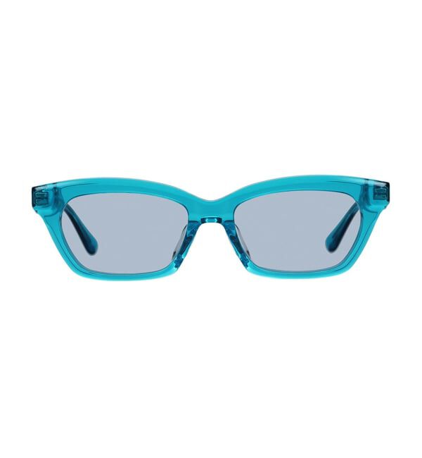  「SUNCUTGlasses/UV100%CUT サングラス カラーレンズ 太縁 紫外線対策 UVカット ユニセックス スポーツ」|サングラス|薄ブルー