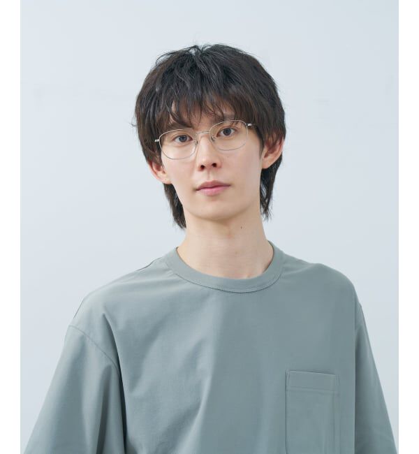  「ウェリントン型 メガネ | 四角 小顔効果 チタン 軽量 メタル 伊達・度付き Zoff  レンズ交換券付」|メガネ|