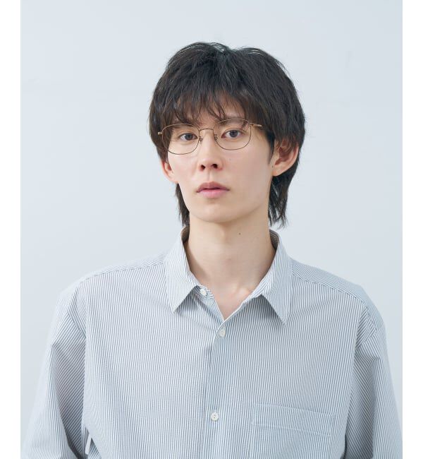  「ウェリントン型 メガネ | 四角 小顔効果 チタン 軽量 メタル 伊達・度付き Zoff  レンズ交換券付」|メガネ|