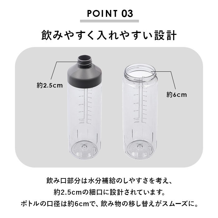 BACKYARD FAMILY「クリアボトル 水筒 通販 約 1リットル 946 ウォーター ボトル 直飲み プロテイン」|食器・キッチングッズ|