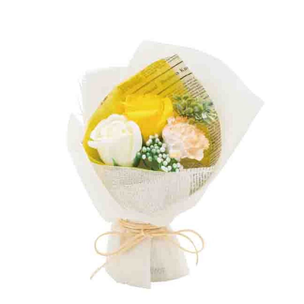 BACKYARD FAMILY「ソープフラワー 花束 通販 ブーケ 箱入り アーティフィシャルフラワー ソープフラワーギフト 造花」|その他|イエロー1