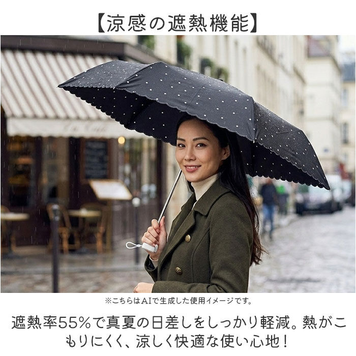 BACKYARD FAMILY「Nakatani 日傘 通販 晴雨兼用傘 折りたたみ傘 926-071 UV ミスティドット 傘」|傘|