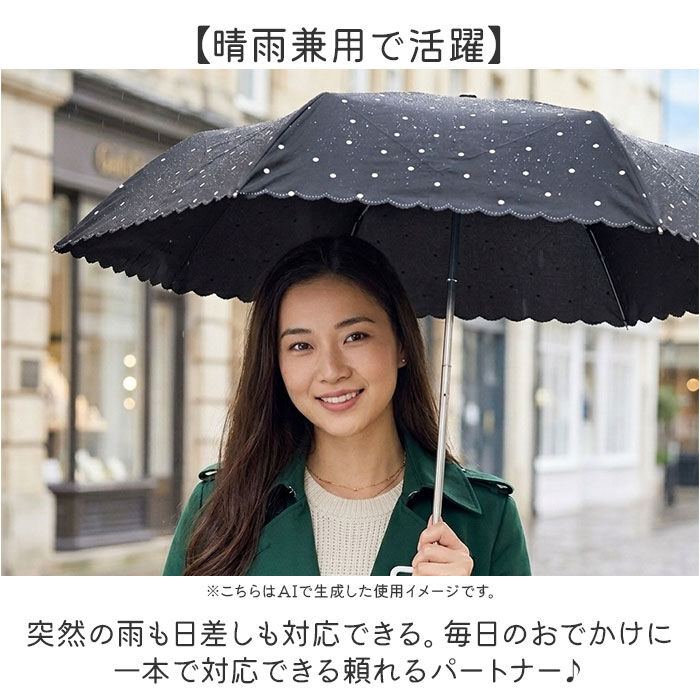 BACKYARD FAMILY「Nakatani 日傘 通販 晴雨兼用傘 折りたたみ傘 926-071 UV ミスティドット 傘」|傘|