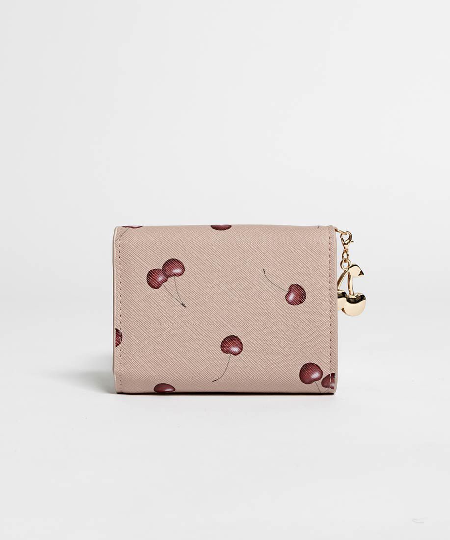  「【Cherry＆Strawberry】チャーム付き三つ折りウォレット」|財布|