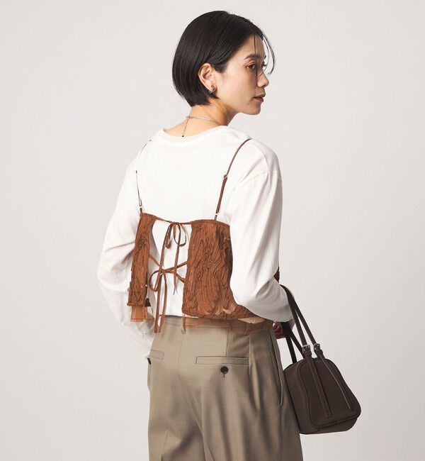 UNITED ARROWS green label relaxing「テープシシュウ ショート キャミソール」|キャミソール|