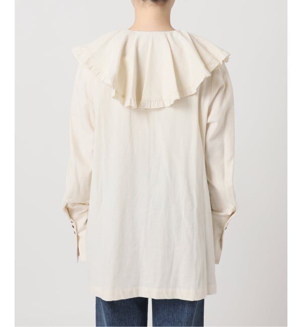 journal standard L'essage「Uhr/ウーア Cotton Silk Ruffle Frill Shirt シャツ」|シャツ・ブラウス|