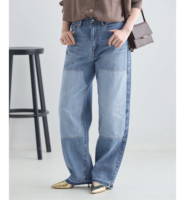 journal standard L'essage「ダブルニーリメイクデニムパンツ」|デニム|ブルー A