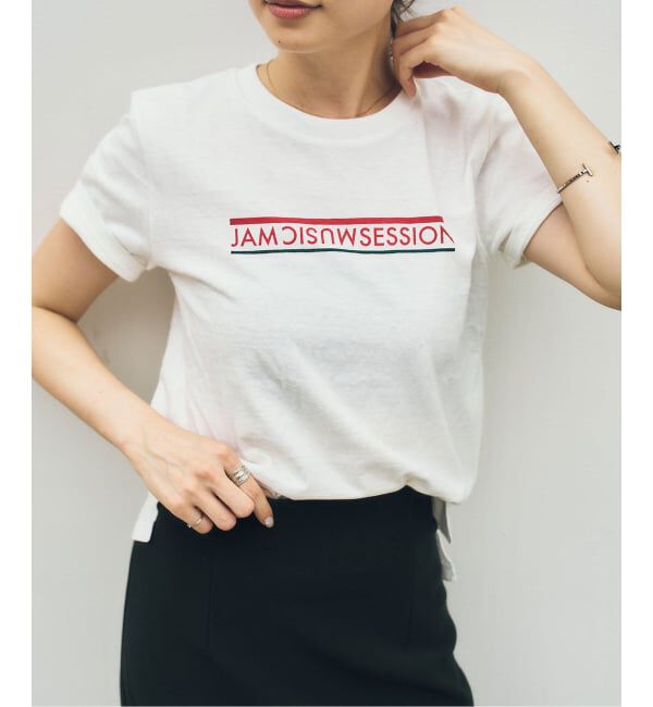 NOBLE「《岡山＋WEB限定》N.Jam/エヌジャム ロゴTシャツ」|Tシャツ・カットソー|ホワイト