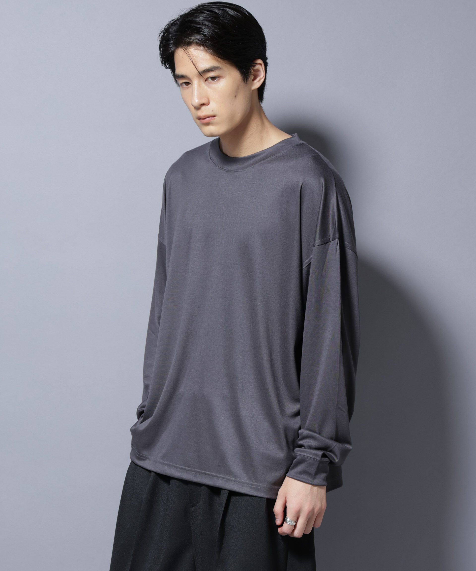 nano･universe「MIYATA&times;NANO JAPAN MADE キュプラ混 Tシャツ 長袖」|Tシャツ・カットソー|