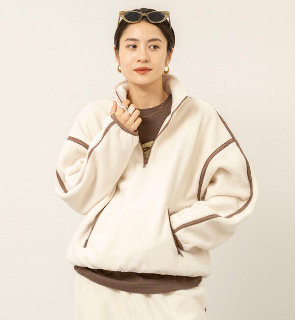 MAQWEL「【MAQWEL/マクウェル】《セットアップ対応》配色フリースプルオーバー」|Tシャツ・カットソー|