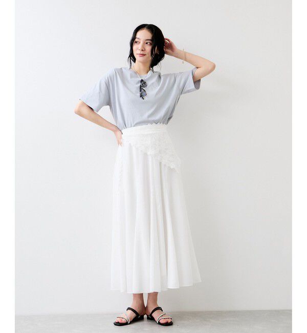 VIS「ボクシークロップド刺繍Tシャツ」|Tシャツ・カットソー|