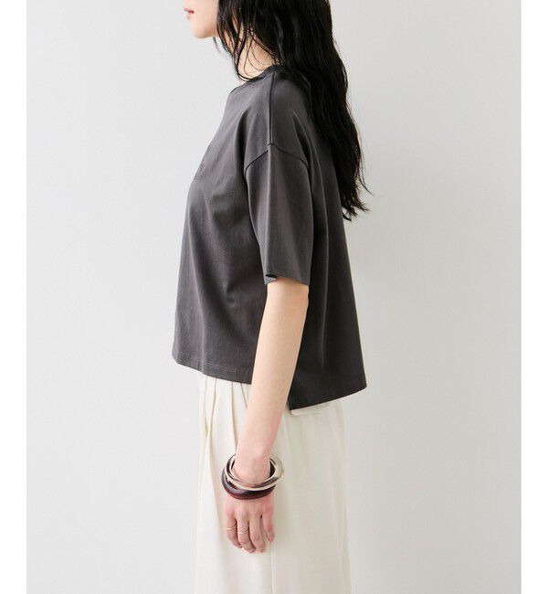 VIS「ボクシークロップド刺繍Tシャツ」|Tシャツ・カットソー|