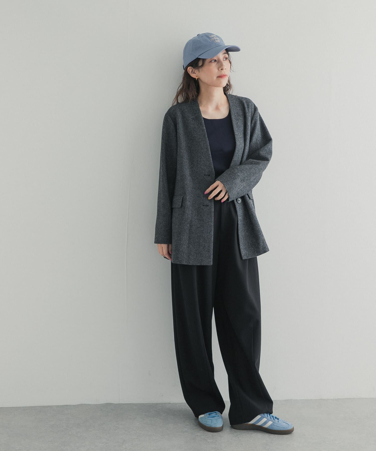 URBAN RESEARCH DOORS「ツイードノーカラージャケット」|ノーカラージャケット|