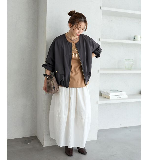  「【撥水】サーブルクロスバルーンブルゾン」|ブルゾン・スタジャン|