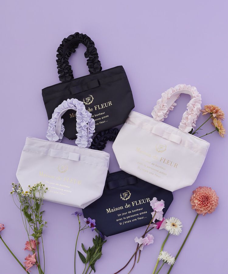Maison de FLEUR「【Sサイズ】ブランドロゴフリルハンドルトートSバッグ」|トートバッグ|
