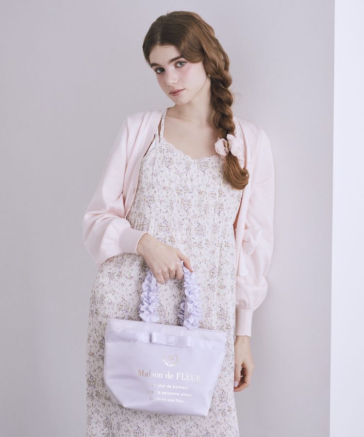 Maison de FLEUR「【Sサイズ】ブランドロゴフリルハンドルトートSバッグ」|トートバッグ|ラベンダー