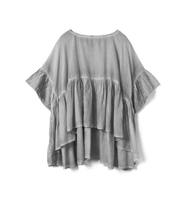 mizuiro ind「mizuiro ind ピグメントダイボリュームフレアプルオーバー」|シャツ・ブラウス|