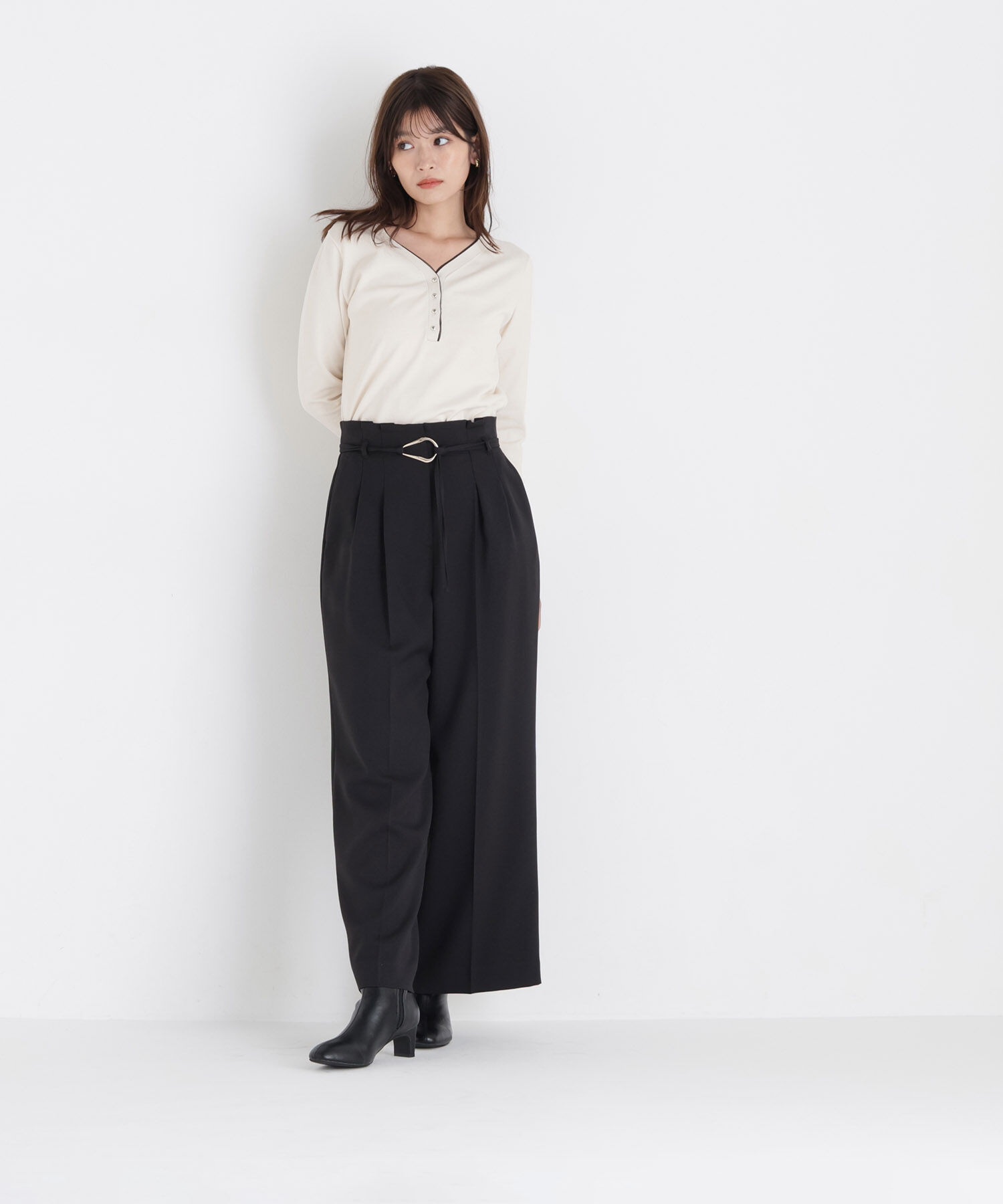 「＜CLASSY.11月号掲載＞ダブルベルトワイドパンツ」|その他|