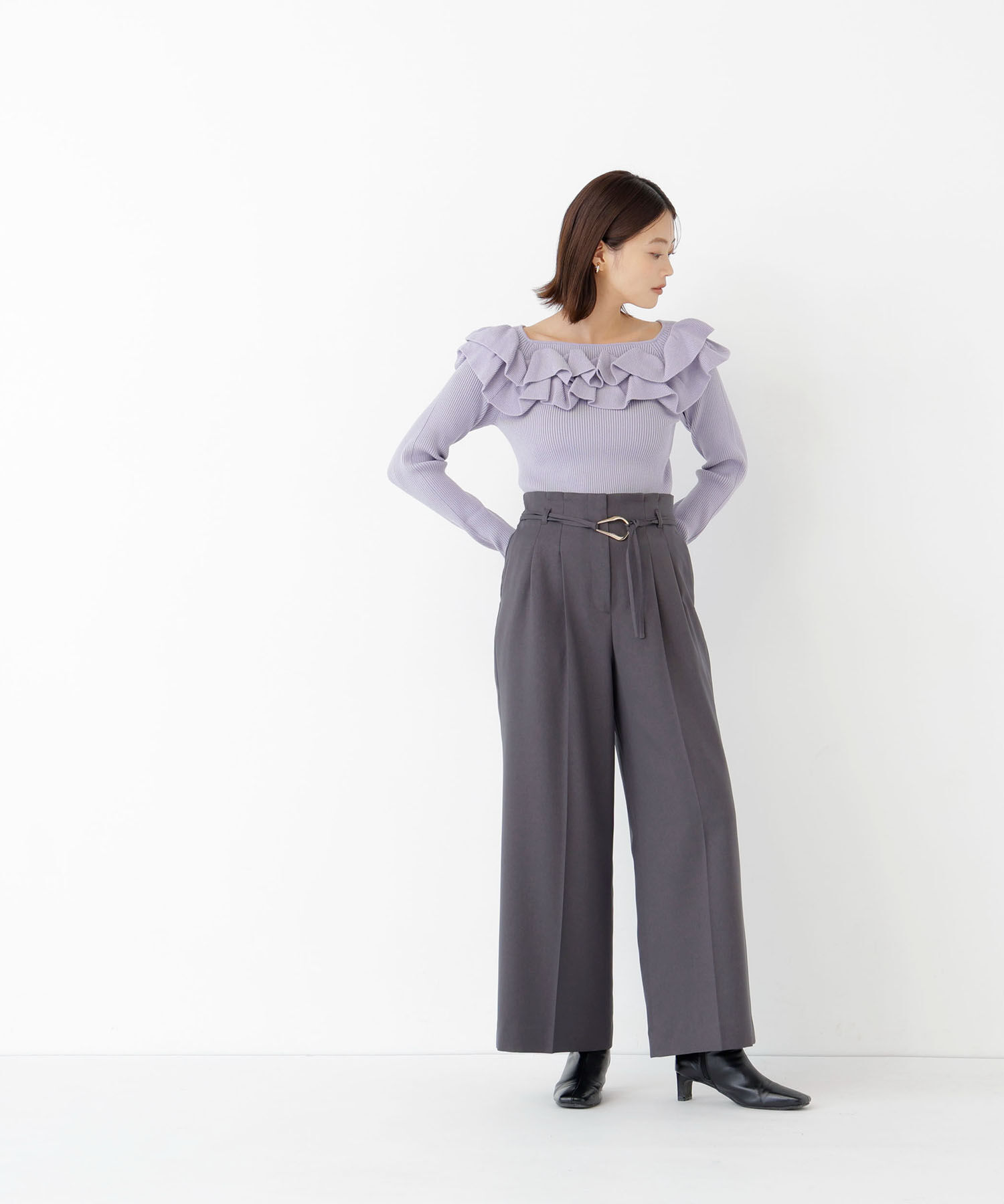  「＜CLASSY.11月号掲載＞ダブルベルトワイドパンツ」|その他|