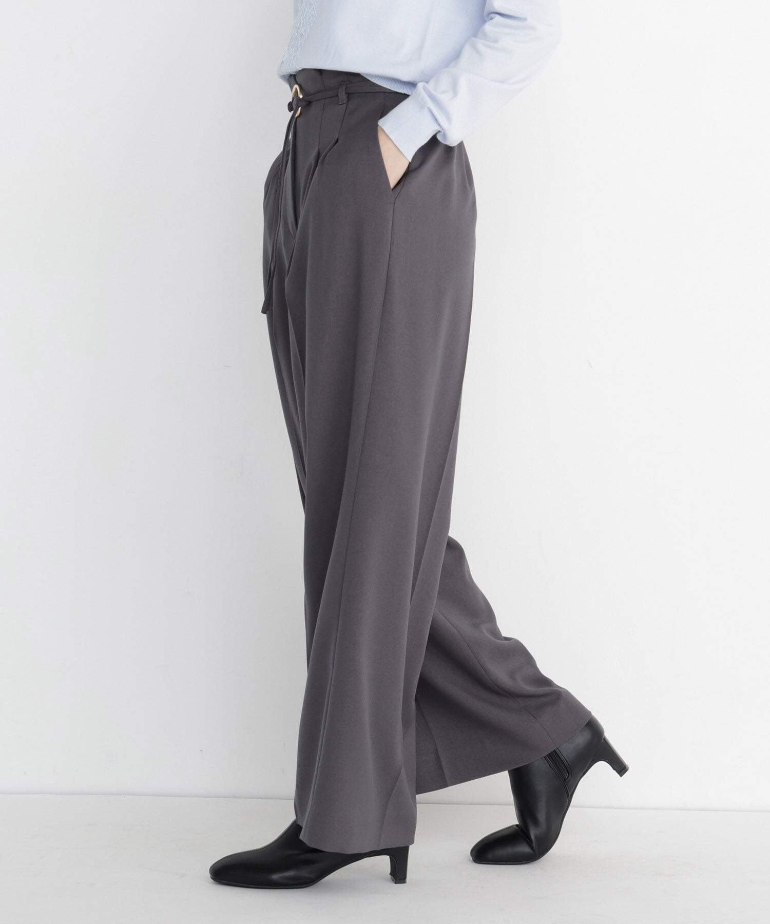  「＜CLASSY.11月号掲載＞ダブルベルトワイドパンツ」|その他|